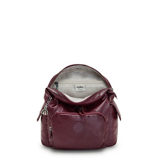 Mochilas Kipling City Pack Mini Classic Metallic Vino | MX 1480MQ